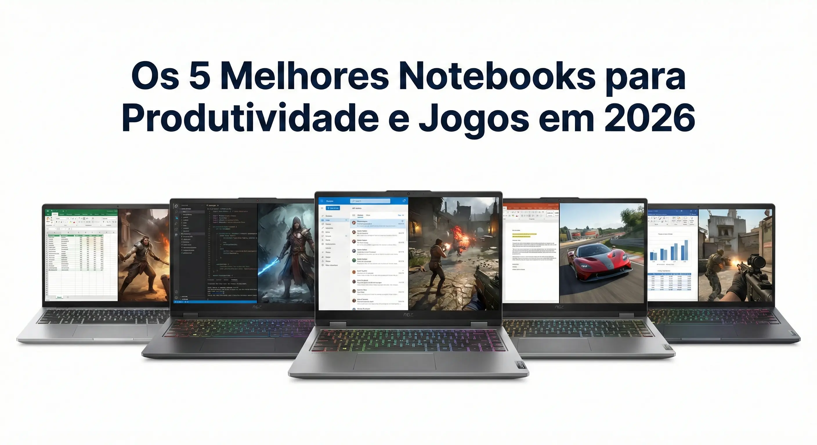 Melhores notebooks para produtividade e jogos em 2026